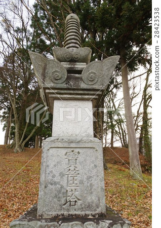 Cultural property of Shinshu Moriya Sadaharu's grandfather Moriya Sadako's treasure stone tower elevation vertical (Komagane-shi Minami Katsuhiko Horizon line) 28423538