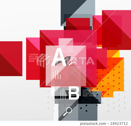 Modern square composition, abstract banner 28423712