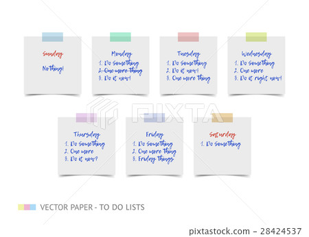 White realistic vector sticky notes with shadow 28424537