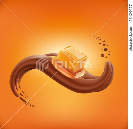 chocolate tongue with caramel 28424677