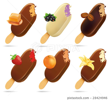 Lollipop Ice Cream popsicle in Chocolate Glaze  28424946
