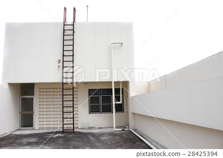 old stair industrial metal rusted to water tank 28425394