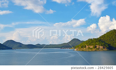 Lake view with blue sky 28425605