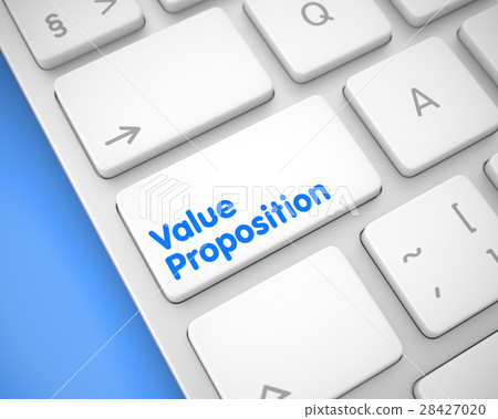 Value Proposition - Message on the White Keyboard 28427020