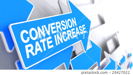 Conversion Rate Increase - Label on Blue Pointer Conversion Rate Increase - Label on Blue Pointer 28427022