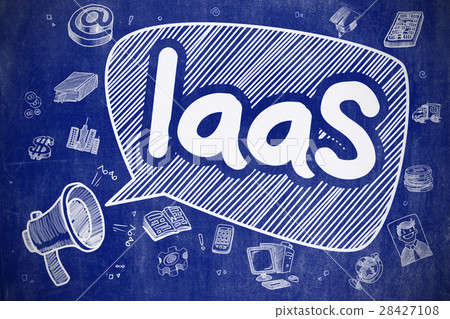 IaaS - Doodle Illustration on Blue Chalkboard. 28427108
