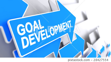 Goal Development - Text on the Blue Cursor. 3D. Goal Development - Text on the Blue Cursor. 3D. 28427554