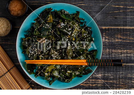 Wakame salad, raw seaweed, Japanese cuisine. Wakame salad, raw seaweed, Japanese cuisine. 28428239