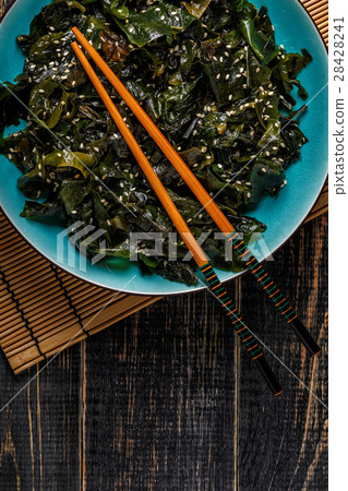 Wakame salad, raw seaweed, Japanese cuisine. Wakame salad, raw seaweed, Japanese cuisine. 28428241