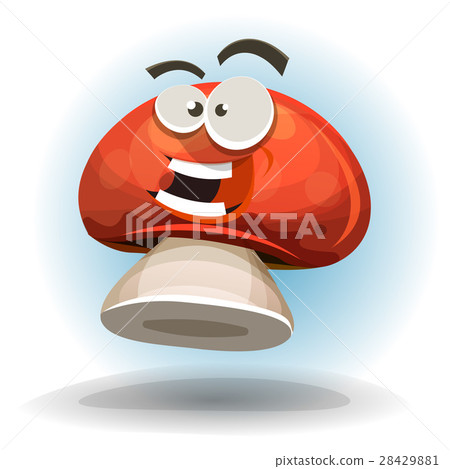 Cartoon Funny Mushroom Character Cartoon Funny Mushroom Character 28429881