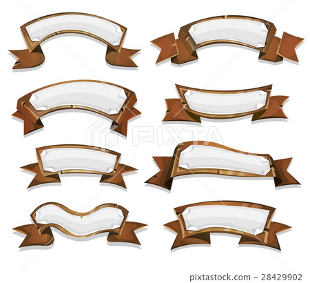 Wood Banners And Ribbons For Game Ui Wood Banners And Ribbons For Game Ui 28429902