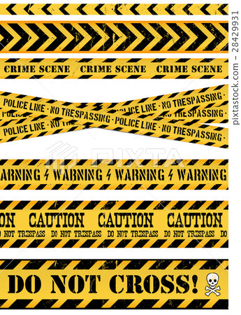 Police Line, Crime Scene And Warning Tapes 28429931