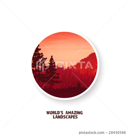Mountains and forest. Wild nature landscape Mountains and forest. Wild nature landscape 28430566