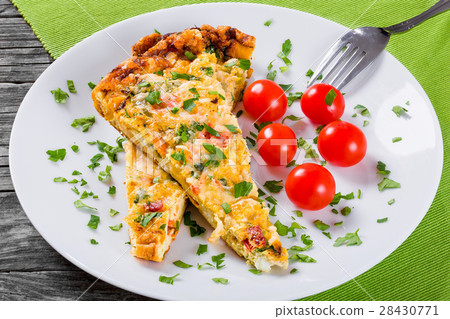 frittata with deviled eggs 28430771
