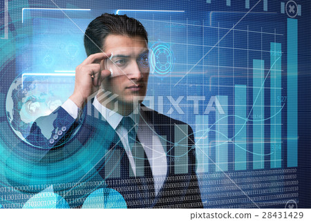 The businessman in future trading concept 28431429