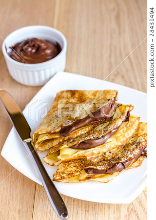 Crepes with chocolate cream Crepes with chocolate cream 28431494