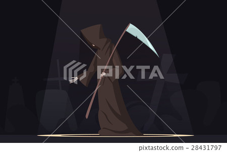 Death With Scythe Symbol Cartoon Image Death With Scythe Symbol Cartoon Image 28431797