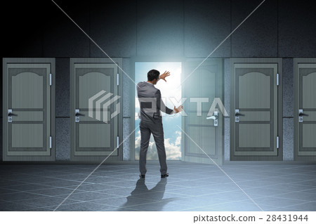 The businessman in business uncertainty concept The businessman in business uncertainty concept 28431944