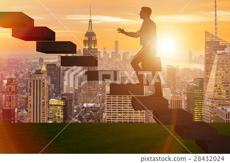 The businessman in career promotion concept with The businessman in career promotion concept with 28432024