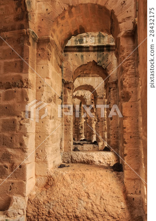 Remains of the colosseum in El Jem Remains of the colosseum in El Jem 28432175