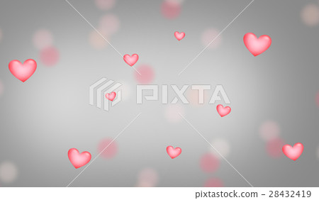 light red hearts 3d render background 28432419