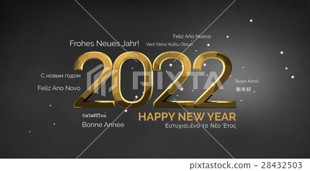 multilingual happy new year 3d render background multilingual happy new year 3d render background 28432503