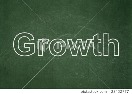 Business concept: Growth on chalkboard background 28432777