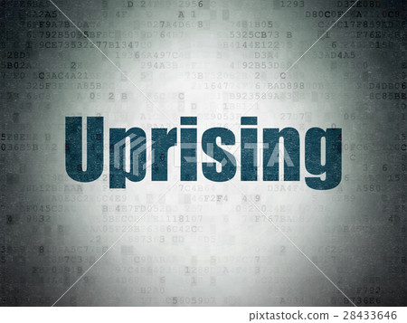 Politics concept: Uprising on Digital Data Paper 28433646
