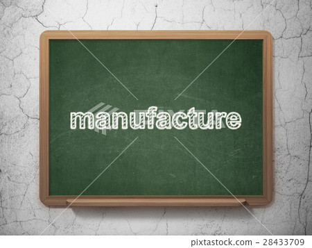 Manufacuring concept: Manufacture on chalkboard 28433709