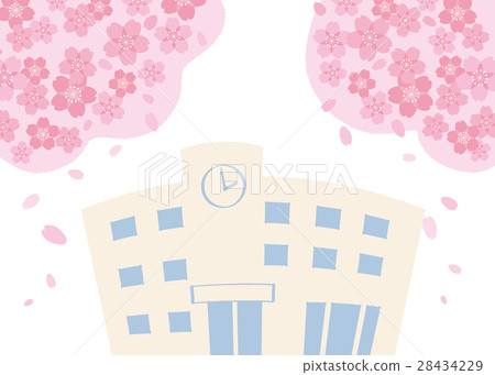 學校和櫻花 28434229
