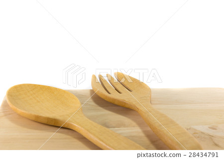 Wooden spoon and fork Wooden spoon and fork 28434791