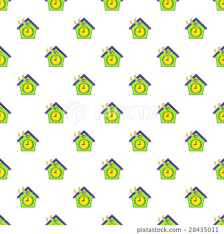 Cuckoo clock pattern, cartoon style 28435011