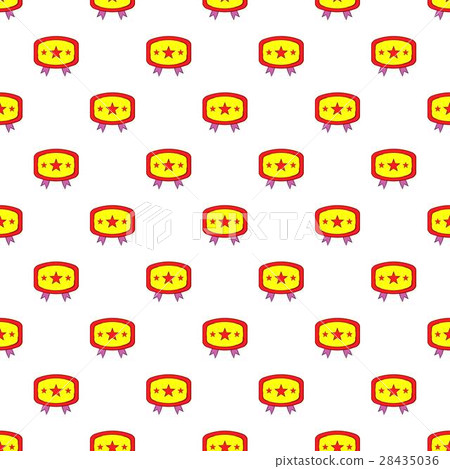 Label with ribbons pattern, cartoon style 28435036