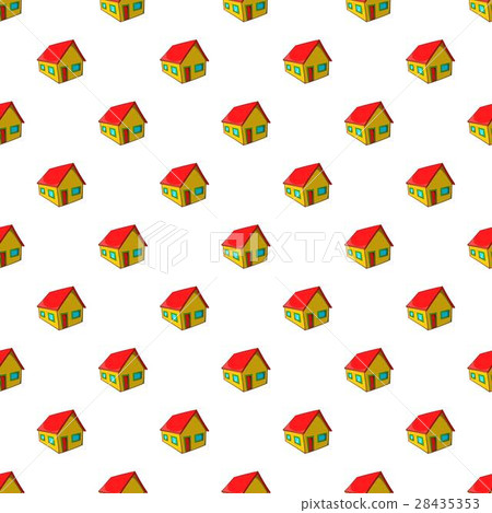 Residential house pattern, cartoon style 28435353