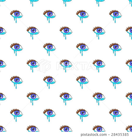 Crying eyes pattern, cartoon style Crying eyes pattern, cartoon style 28435385