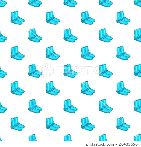 Blue wakeboarding boot pattern, cartoon style 28435556