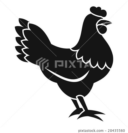 Hen icon, simple style 28435560