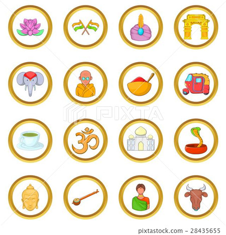 India vector set, cartoon style 28435655