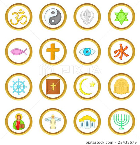 Religion vector set, cartoon style Religion vector set, cartoon style 28435679