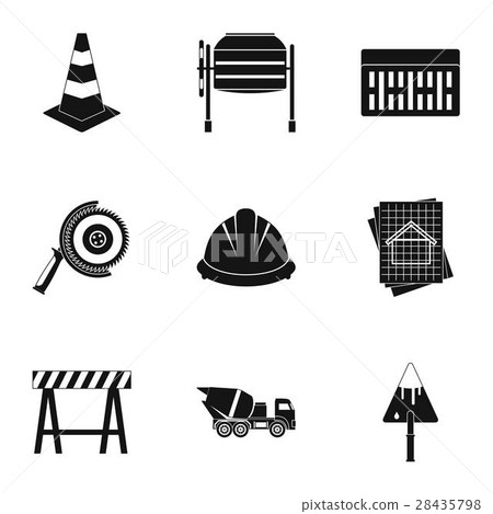 Repair icons set, simple style Repair icons set, simple style 28435798