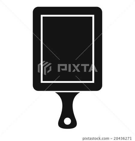 Black cutting board icon, simple style Black cutting board icon, simple style 28436271