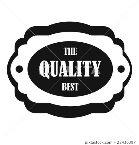 圖庫插圖: the quality best label icon, simple style