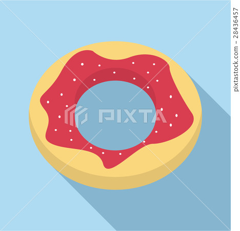 Donut icon, flat style 28436457