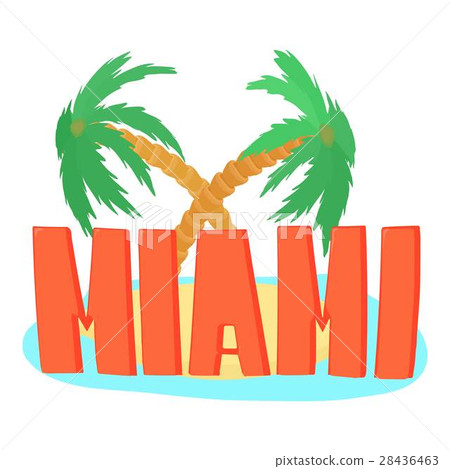 Miami palm logo, cartoon style Miami palm logo, cartoon style 28436463