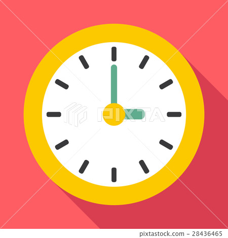 Clock icon, flat style Clock icon, flat style 28436465