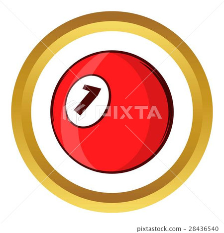 Billiard ball vector icon, cartoon style 28436540