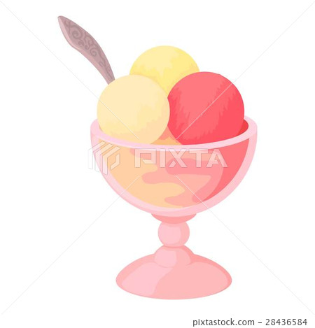 Ice cream icon, cartoon style Ice cream icon, cartoon style 28436584