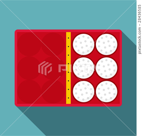Golf balls icon, flat style 28436585