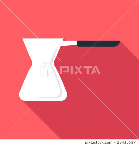 Cezve icon, flat style 28436587
