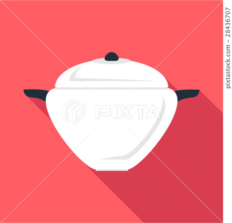 Round pan icon, flat style Round pan icon, flat style 28436707